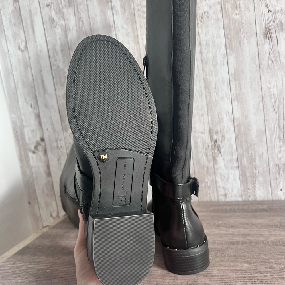INC Women’s Tall Leather Riding Boots Size 7 - Picture 3 of 8